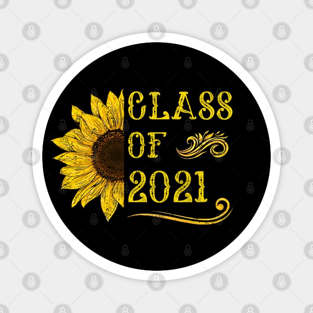 Class of 2021 Sunflower Magnet by AllWellia